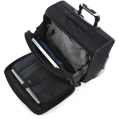  Olympia 17 Deluxe Rolling Overnighter Bag in Black