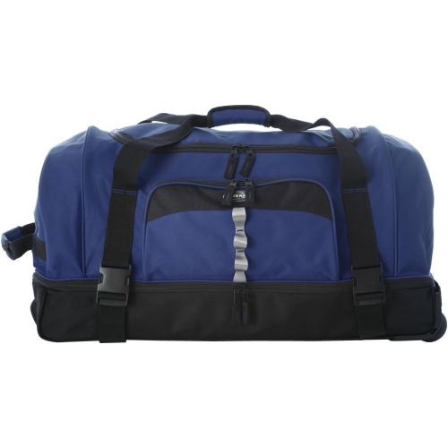  Olympia 30 Inch Drop Bottom Rolling Duffel Bag, Navy