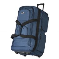 Olympia Luggage 29 8 Pocket Rolling Duffel Bag (Navy w/ Black - Exclusive Color)
