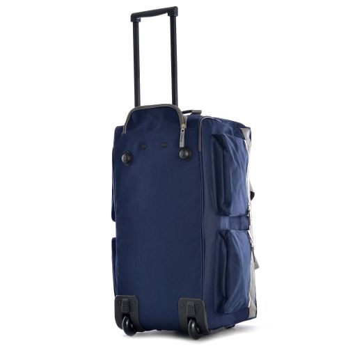  Olympia Luggage 29 8 Pocket Rolling Duffel Bag (Navy w/ Black - Exclusive Color)