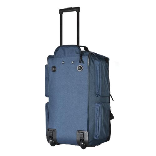  Olympia Luggage 29 8 Pocket Rolling Duffel Bag (Navy w/ Black - Exclusive Color)