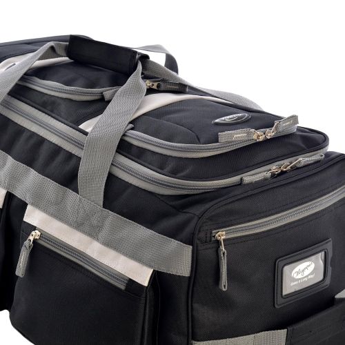  Olympia Luggage 29 8 Pocket Rolling Duffel Bag (Navy w/ Black - Exclusive Color)