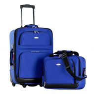 Olympia Lets Travel 2pc Carry-on Luggage Set, Royal Blue