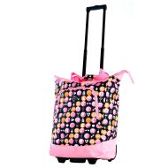 Olympia Deluxe Rolling Shopper Travel Tote Pink One Size