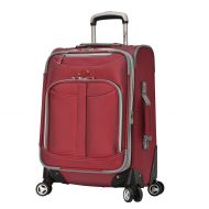 Olympia Luggage Tuscany 21 Inch Expandable Spinner Airline Carry-On Upright,Red,One Size