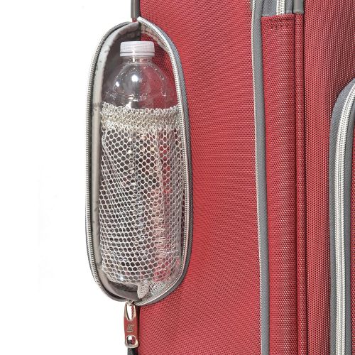  Olympia Luggage Tuscany 21 Inch Expandable Spinner Airline Carry-On Upright,Red,One Size