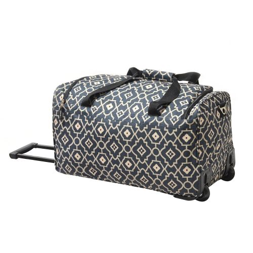  Olympia 22 Printed Rolling Duffel, Trellis One Size