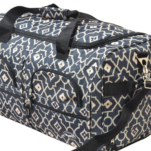  Olympia 22 Printed Rolling Duffel, Trellis One Size