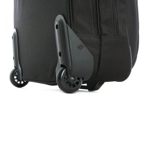  Olympia Luggage Deluxe Rolling Tote, Black, One Size