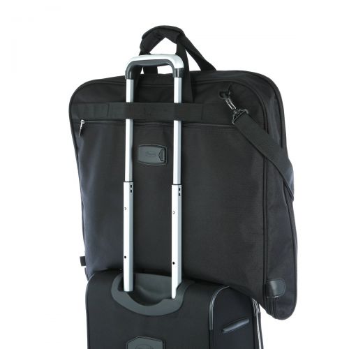  Olympia Luggage Deluxe Garment Bag, Black, One Size