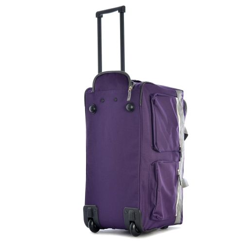  Olympia 22 Inch 8 Pocket Rolling Duffel, Dark Lavender, One Size