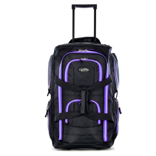  Olympia 22 Inch 8 Pocket Rolling Duffel, Dark Lavender, One Size