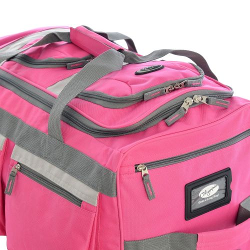  Olympia 26 8 Pocket Rolling Duffel, Hot Pink