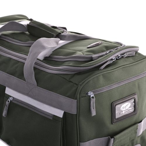  Olympia 22 8 Pocket Rolling Duffel, Green One Size