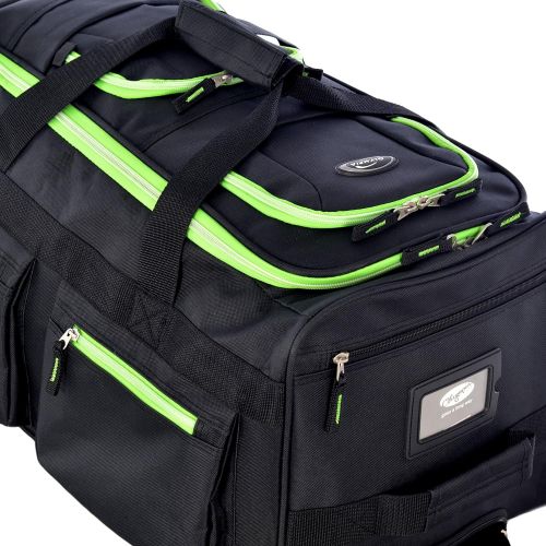  Olympia 22 8 Pocket Rolling Duffel, Green One Size