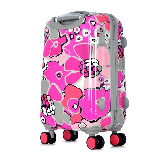  Olympia Blossom II 25-Inch Polycarbonate Mid-Size Spinner with TSA Lock PK, Fuchsia, One Size