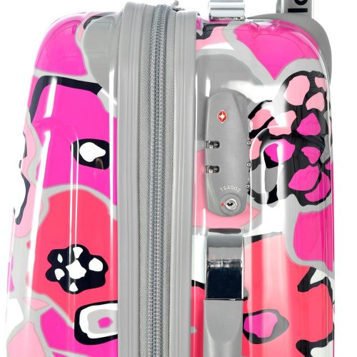  Olympia Blossom II 29-Inch Polycarbonate Large-Size Spinner with TSA Lock PK, Fuchsia, One Size
