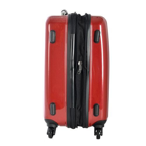  Olympia Titan 29 Expandable Large-Size Hardcase Spinner, Red, Black