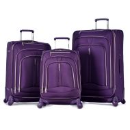 Olympia Marion Exp.3Pc Luggage Set W Luggage Cover, Violet, One Size
