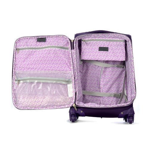  Olympia Marion Exp.3Pc Luggage Set W Luggage Cover, Violet, One Size