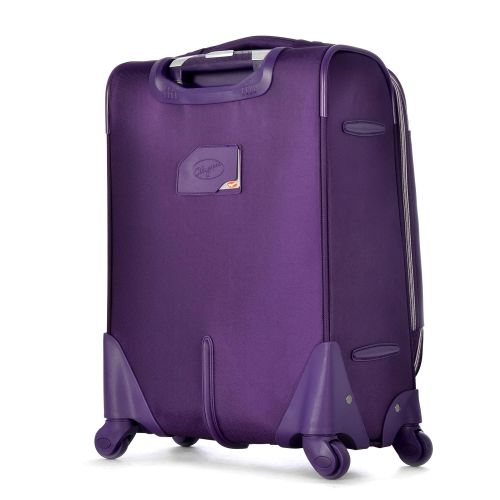  Olympia Marion Exp.3Pc Luggage Set W Luggage Cover, Violet, One Size