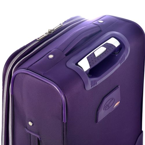  Olympia Marion Exp.3Pc Luggage Set W Luggage Cover, Violet, One Size
