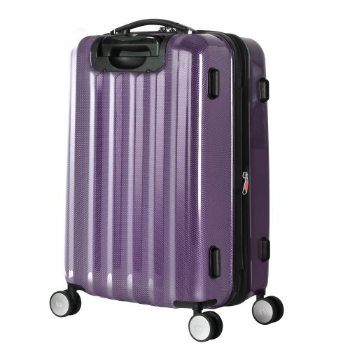  Olympia Titan 21 Expandable Carry-on Hardcase Spinner, Purple, Metalic Blue