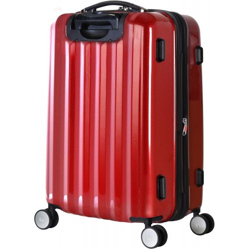 Olympia Titan 25 Inch Expandable Hardside Spinner, Red, One Size