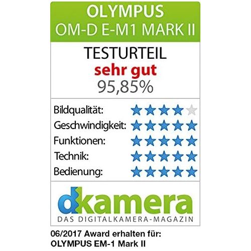  [아마존베스트]Olympus OM-D E-M1 Mark II System Camera, Up To 60 Frames Per Second, 121 AF Points, 20 Megapixels, 7.6 cm/3 Inches, TFT LCD Display, 4K Video, HDR, 5-Axis Image Stabiliser, Black