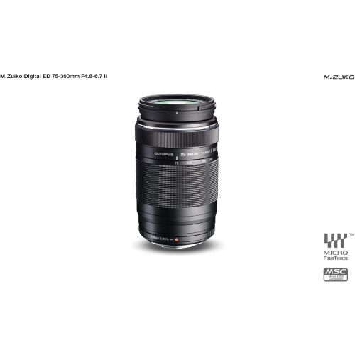  [아마존베스트]Olympus M.ZUIKO Digital ED 75-300mm 1:4.8-6.7 II Lens - Black