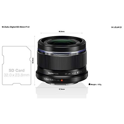  [아마존베스트]Olympus 25mm 1:1.8 M.Zuiko Digital Lens - Black