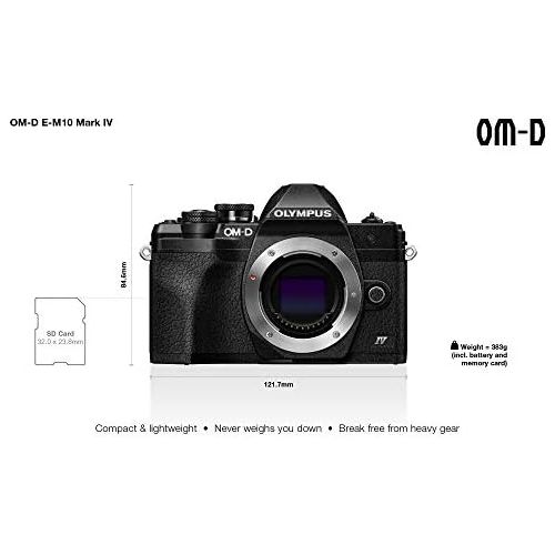  [아마존베스트]Olympus OM-D E-M10 Mark IV Micro Four-Thirds System Camera Kit 20MP Sensor