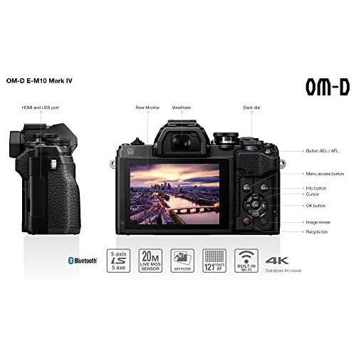  [아마존베스트]Olympus OM-D E-M10 Mark IV Micro Four-Thirds System Camera Kit 20MP Sensor