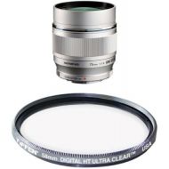 Olympus M.ZUIKO DIGITAL ED 75mm f1.8 (Silver) Lens UV Filter Bundle