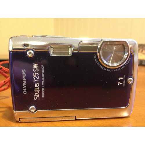 소니 Olympus Stylus 725 SW 7.1 MP Shock Resistant & Waterproof Digital Camera & 128MB Accessory Kit - Available in Red, Blue or Silver