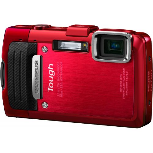  Olympus Stylus TG-830 iHS Digital Camera with 5x Optical Zoom and 3-Inch LCD (Red) (Old Model)