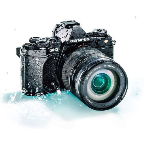  Olympus OM-D E-M5 Mark II Weather Sealed Kit with 14-150mm Lens, 3 LCD, Black