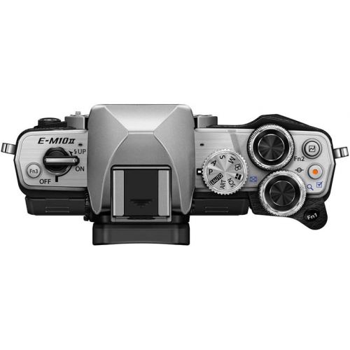  Olympus OM-D E-M10 Mark II Mirrorless Digital Camera with 14-42mm II R Lens (Silver)