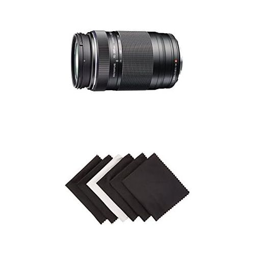  Olympus MSC ED-M 75 to 300mm II f4.8-6.7 Zoom Lens w AmazonBasics Microfiber Cloths