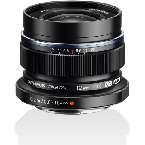  Olympus M.zuiko Digital Ed 12mm F2.0 Lens Black for Micro Four Thirds System - International Version (No Warranty)