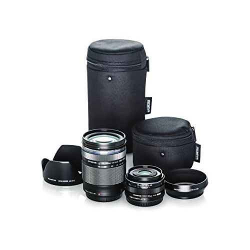  Olympus Travel Lens Kit (M.Zuiko 14-150mm f4.0-5.6 II and M.Zuiko 17mm f1.8 black lenses)