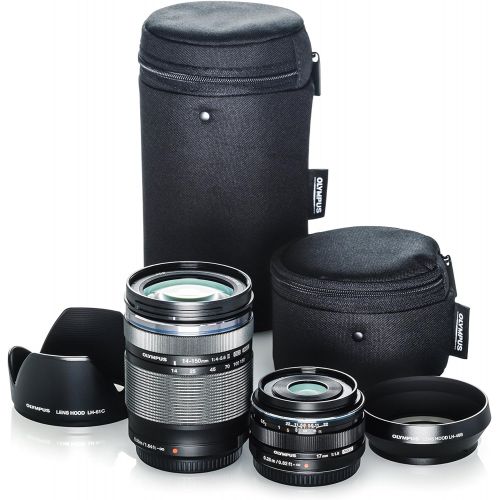  Olympus Travel Lens Kit (M.Zuiko 14-150mm f4.0-5.6 II and M.Zuiko 17mm f1.8 black lenses)