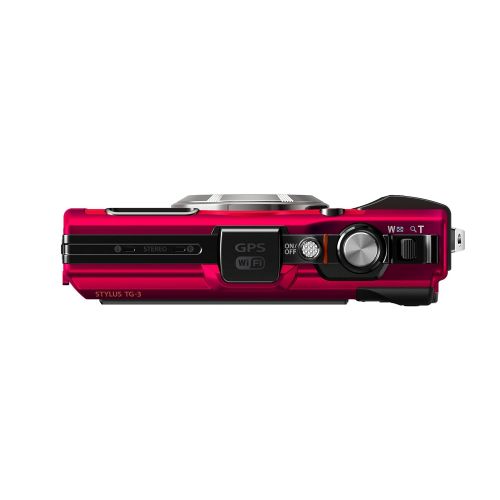  Olympus TG-3 Waterproof 16 MP Digital Camera (Red)