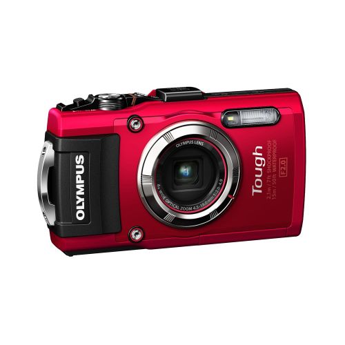  Olympus TG-3 Waterproof 16 MP Digital Camera (Red)