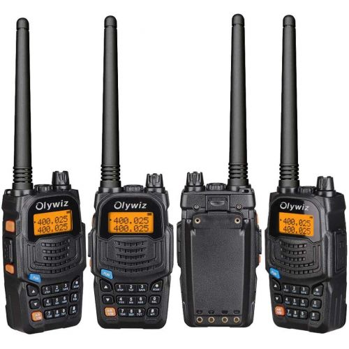  Walkie Talkie Dual Band Olywiz-UV6S Two Way Radio Long Range Walkie Talkie 2000MAH Battery Capacity 5W 128 Channels LCD Built-in Flashlight Outdoor Camping Radio 1 PACK