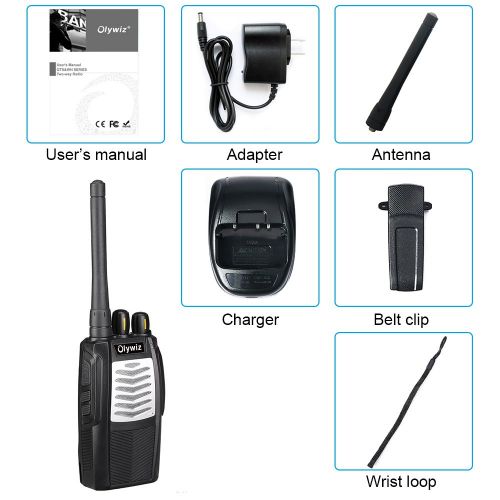  Olywiz Long Range Walkie Talkies Portable 5W Handheld GMRS Two Way Radio Metal Shell WH29 1 Pack