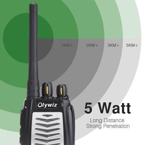  Olywiz Long Range Walkie Talkies Portable 5W Handheld GMRS Two Way Radio Metal Shell WH29 1 Pack