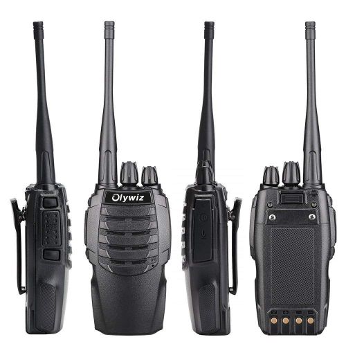  Olywiz Radio US Walkie Talkies Two Way Radios 2PCS-Olywiz Hand Held 3 Miles Long Range 1800mAh Rechargeable Li-ion Battery UHF 400-470Mhz HTD-826 Portable Ham 2 Way Radio for Climbing Hunting&Outd