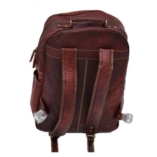  Omansh Romansh Genuine Leather College Bag Retro Rucksack Backpack School Picnic Bag Travel