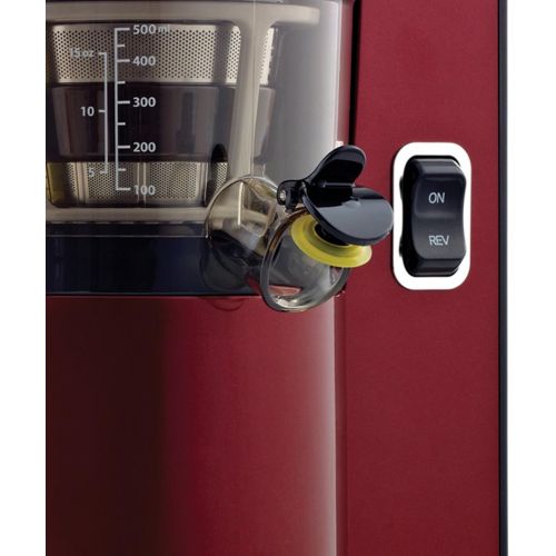  Omega Juicer Vertical Slow Masticating Juice Extractor 43 RPM Compact Design with Automatic Pulp Ejection, 150-Watt, Red